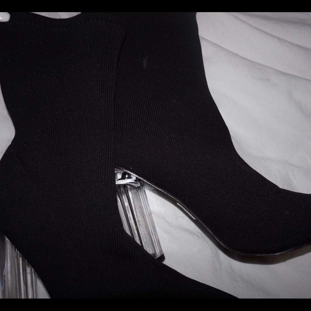 Black clear boots